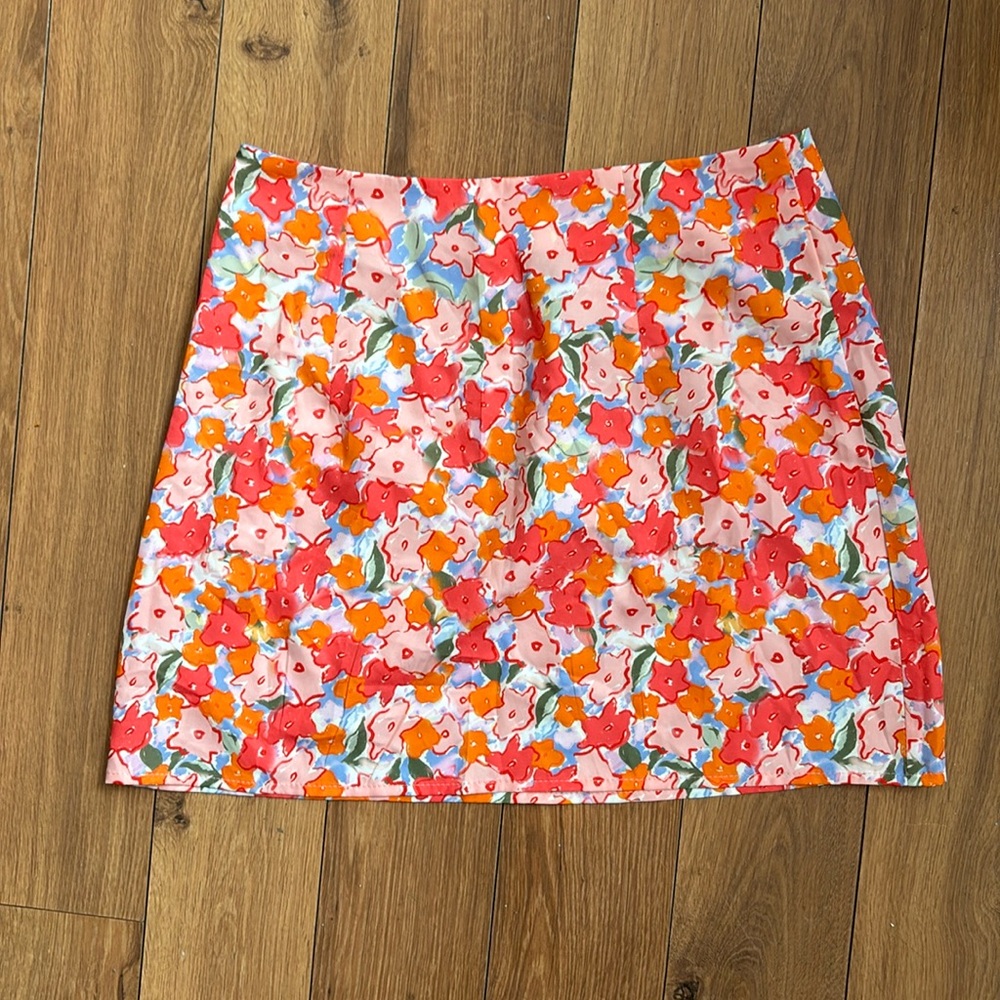 Pink Floral SHEIN Mini Skirt - XS